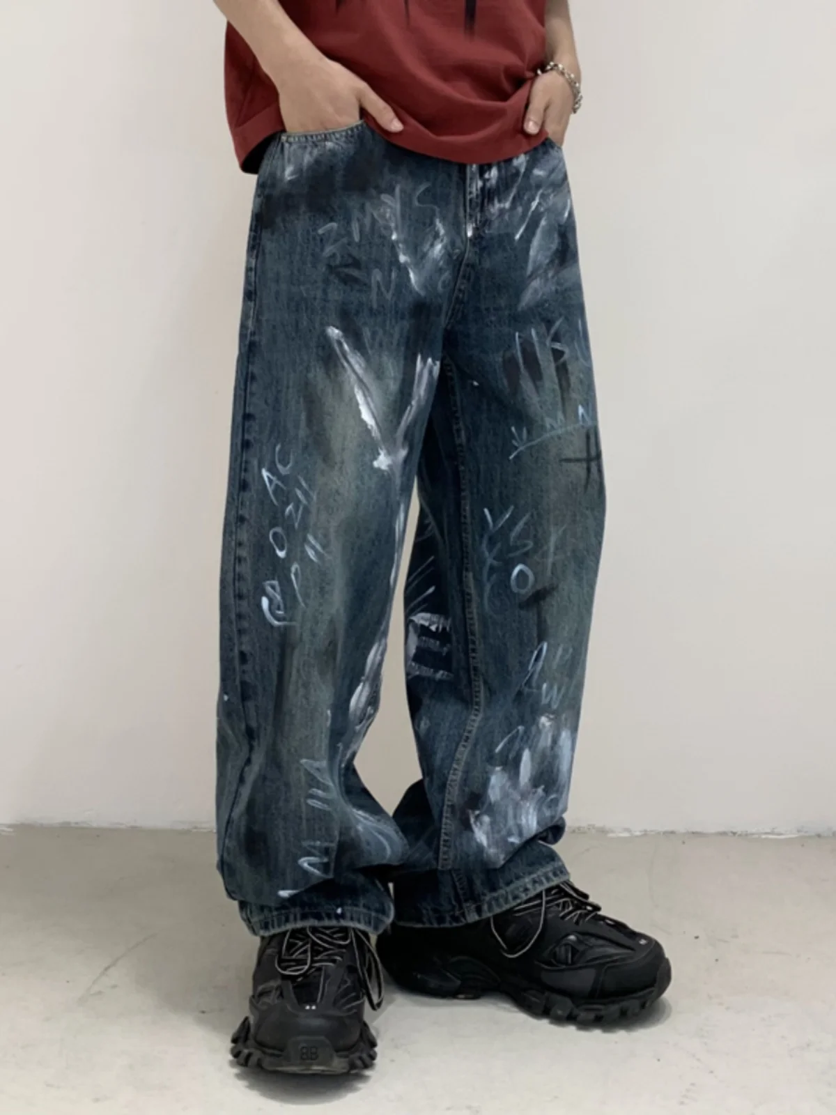 American Street Graffiti Printed Loose Straight Leg Men's Jeans Casual Comfortable Spring Autumn Wear Resistant Fashionable
American Street Graffiti Printed Loose Straight Leg Men's Jeans Casual Comfortable Spring Autumn Wear Resistant Fashionable