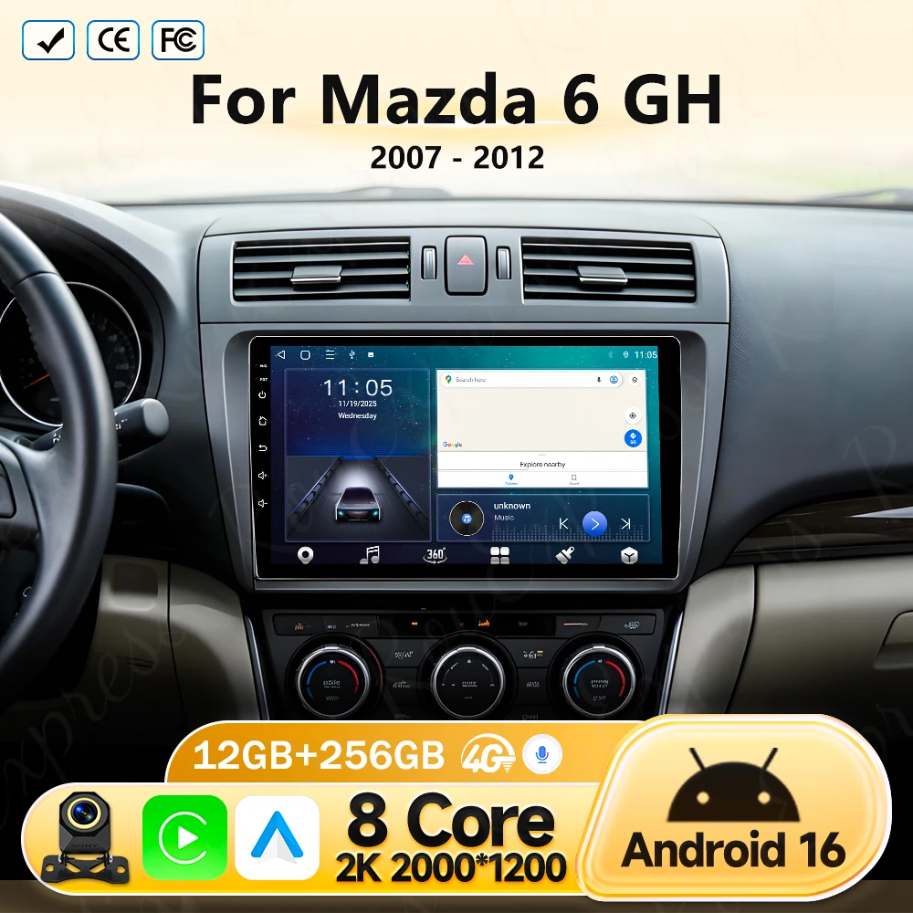 Автомагнитола Carplay Auto Android 16 для Mazda 6 GH 2007-2012, мультимедийный GPS-плеер, видеоплеер, стереосистема 2DIN, головное устройство
Автомагнитола Carplay Auto Android 16 для Mazda 6 GH 2007-2012, мультимедийный GPS-плеер, видеоплеер, стереосистема 2DIN, головное устройство