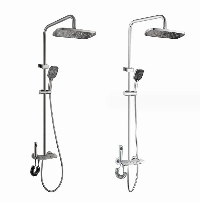 Factory direct sales4 in 1 Space aluminum Black 304 Stainless Steel Hot and Cold Shower Set With Faucet Bidet Rain Shower Head
Factory direct sales4 in 1 Space aluminum Black 304 Stainless Steel Hot and Cold Shower Set With Faucet Bidet Rain Shower Head
