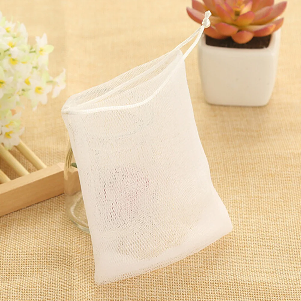 10Pcs Soap Foaming Net Drawstring Closure Soft Durable Soap Pouch for Bath Shower Cleaning Use 
10Pcs Soap Foaming Net Drawstring Closure Soft Durable Soap Pouch for Bath Shower Cleaning Use