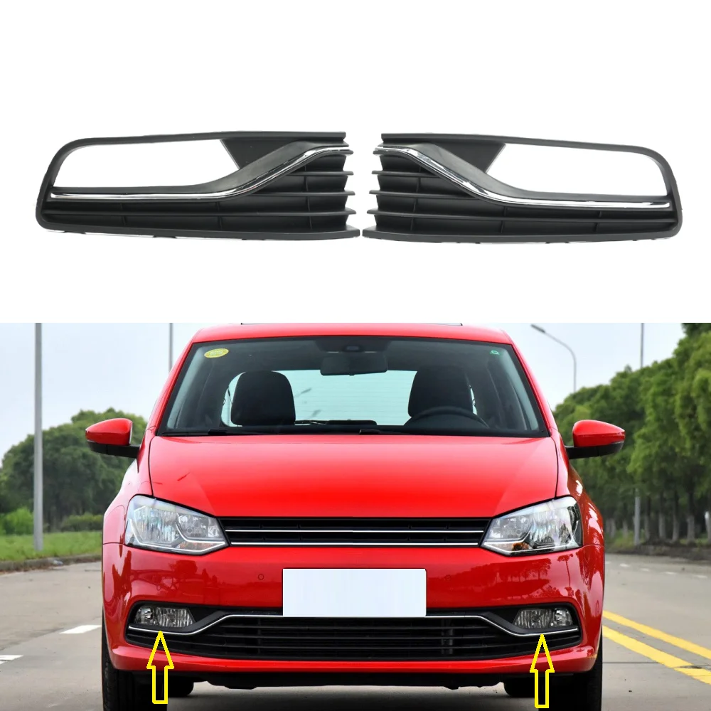 Auto Front Bumper Fog Light Lamp Chrome Grill for VW Polo Hatchback 2014 2015 2016 2017 2018 Front Bar Grille Decorative Cover
Auto Front Bumper Fog Light Lamp Chrome Grill for VW Polo Hatchback 2014 2015 2016 2017 2018 Front Bar Grille Decorative Cover