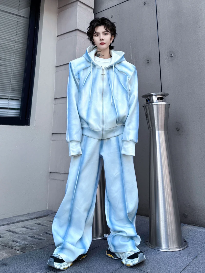 Весенний мужской комплект: худи и брюки с подплечниками, открытый кардиган-свитшот, модный американский дизайн, длинные брюки
Весенний мужской комплект: худи и брюки с подплечниками, открытый кардиган-свитшот, модный американский дизайн, длинные брюки