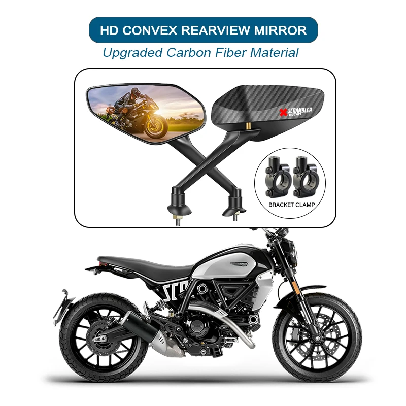 Зеркало заднего вида из углеродного волокна для Scrambler 400 1200 Scrambler 800 Scrambler 1100 Обновление Регулируемые выпуклые зеркала для мотоцикла 8 мм
Зеркало заднего вида из углеродного волокна для Scrambler 400 1200 Scrambler 800 Scrambler 1100 Обновление Регулируемые выпуклые зеркала для мотоцикла 8 мм