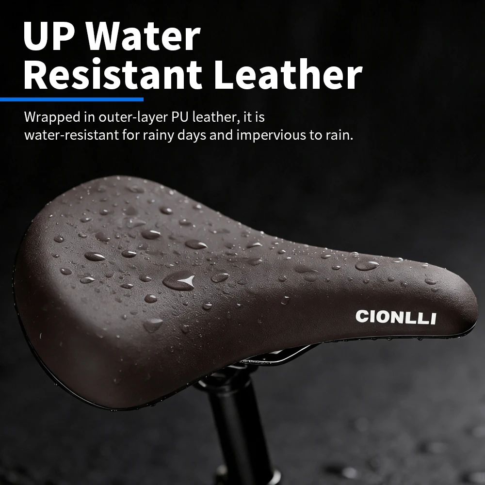 Bicycle Comfortable Saddle Seatpost Cushion Vacuum-lnfused UP Water-Resistant Leather Steel Bow 26x20cm
Bicycle Comfortable Saddle Seatpost Cushion Vacuum-lnfused UP Water-Resistant Leather Steel Bow 26x20cm