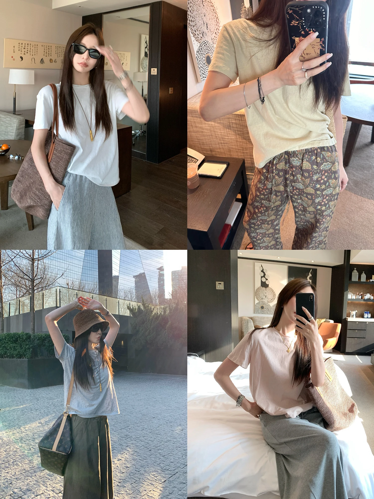 Ladies Loose Fit Cotton round Neck Short Sleeve T-Shirt Lazy Fashion Slimming Turn up Collar Top Comfortable Spring Summer
Ladies Loose Fit Cotton round Neck Short Sleeve T-Shirt Lazy Fashion Slimming Turn up Collar Top Comfortable Spring Summer