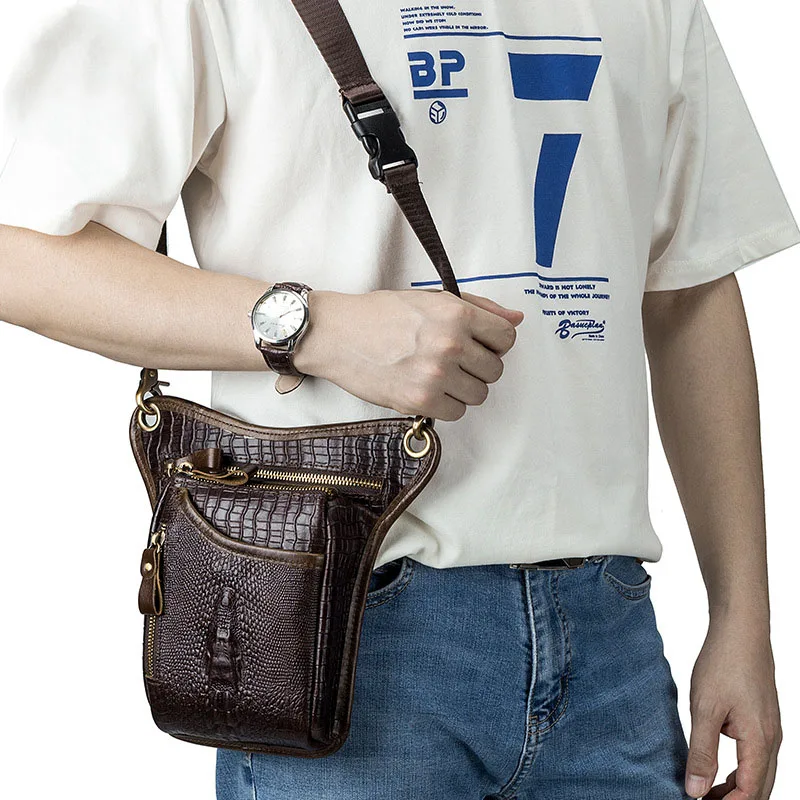 Motorcycle Bag For Men Genuine Leather Waist Bags Funny Outdoor Hiking Shoulder Waist Bag Leg Belt Bag Men's Phone Pouch Male
Motorcycle Bag For Men Genuine Leather Waist Bags Funny Outdoor Hiking Shoulder Waist Bag Leg Belt Bag Men's Phone Pouch Male