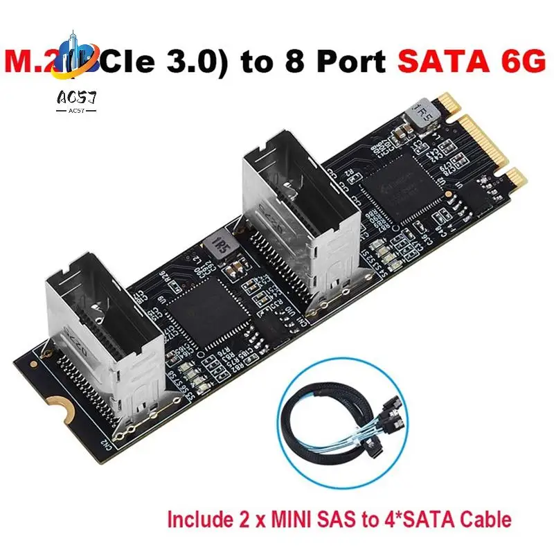 AC57-IOCREST IOCREST M.2 Pcie3.0 To 8 Ports SATA 6G Multiplier Controller Card B/M Key NGFF PCB+Metal Each Port Arrive 6Gbps
AC57-IOCREST IOCREST M.2 Pcie3.0 To 8 Ports SATA 6G Multiplier Controller Card B/M Key NGFF PCB+Metal Each Port Arrive 6Gbps