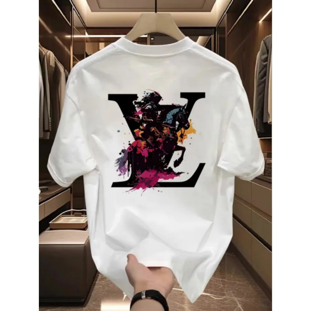 European Luxury Trendy Brand Fashion Retro Printing Short-sleeved Men's and Women's Summer New T-shirt Slim Cotton T-shirt Top
European Luxury Trendy Brand Fashion Retro Printing Short-sleeved Men's and Women's Summer New T-shirt Slim Cotton T-shirt Top