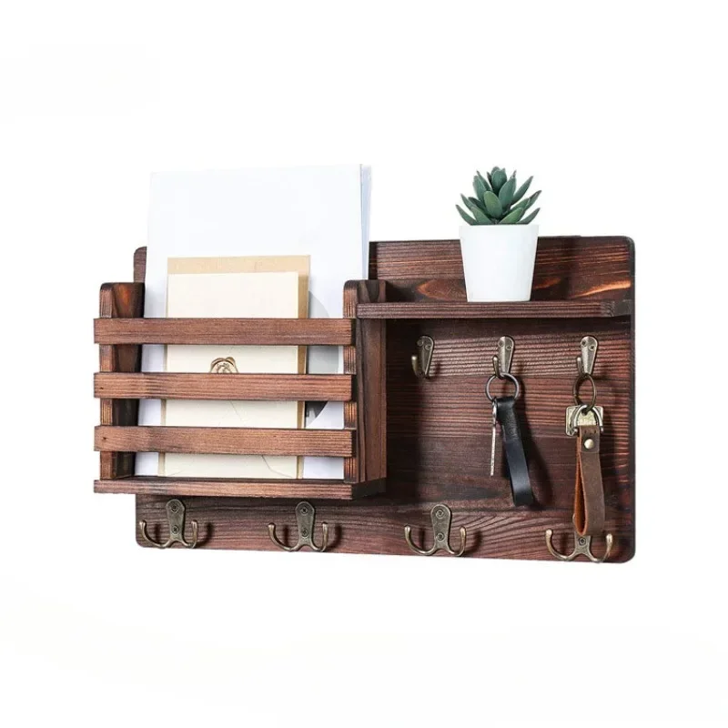 Brown Wall-mounted Mail Organizer Key Rack Wall-mounted Mail Organizer Coat and Hat Rack Home Decor Shelf
Brown Wall-mounted Mail Organizer Key Rack Wall-mounted Mail Organizer Coat and Hat Rack Home Decor Shelf