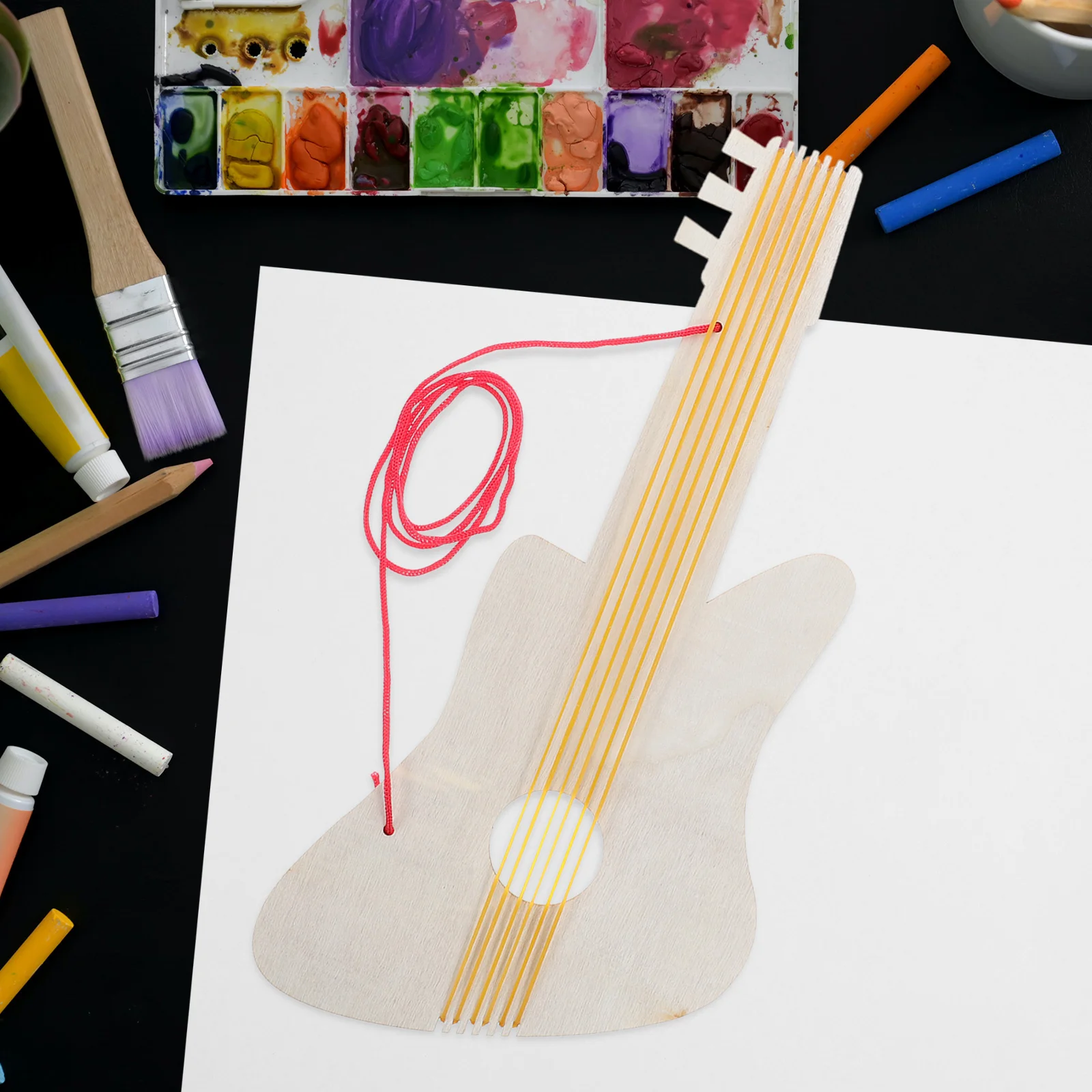 4Sets Kindergarten Wooden Guitar Unfinished Blank Wood Painting Craft Music Instrument DIY Art Project 
4Sets Kindergarten Wooden Guitar Unfinished Blank Wood Painting Craft Music Instrument DIY Art Project