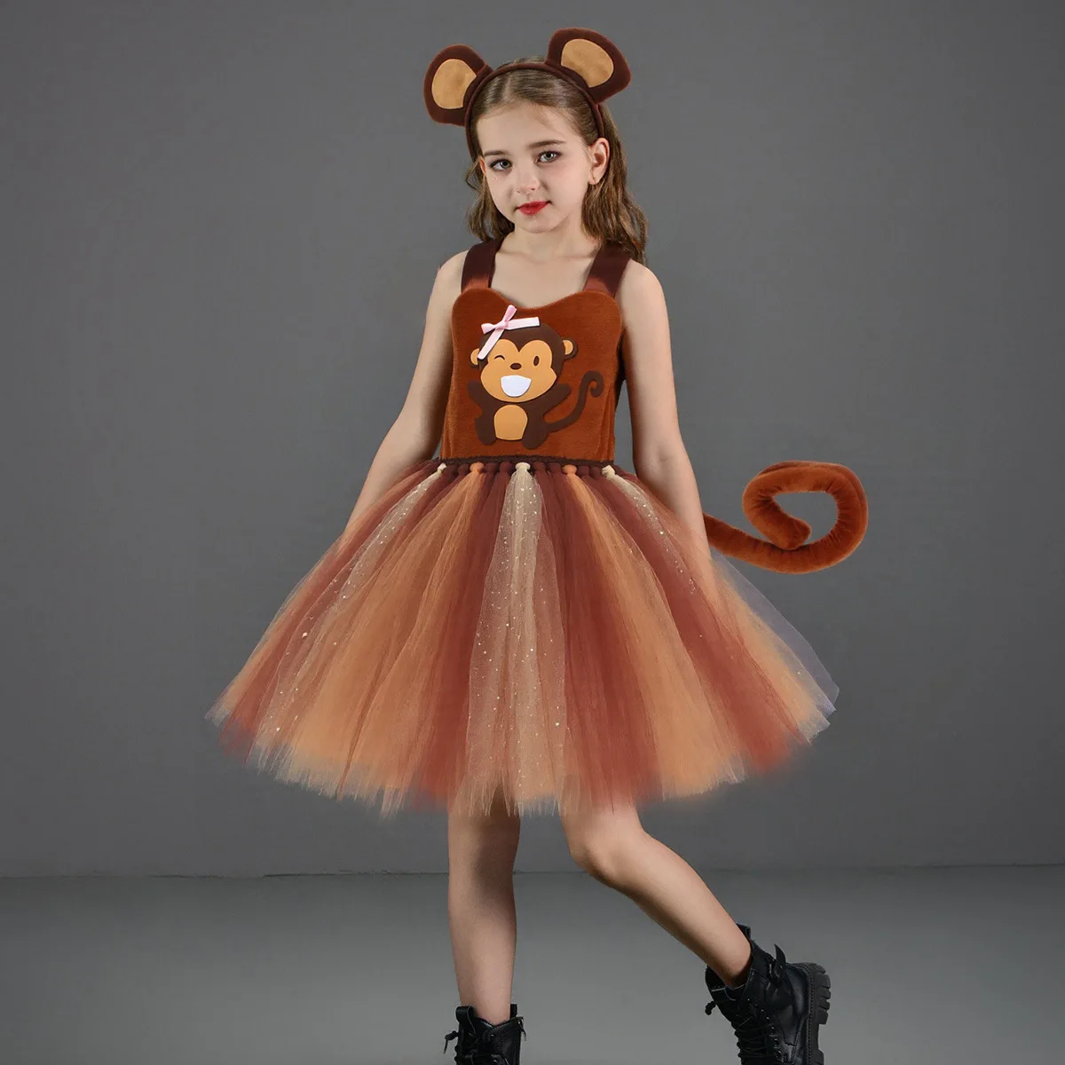 Sparkly Brown Monkey Costumes for Baby Girls Forest Tutu Dress Kids Animal Halloween Outfits Children Birthday Carnival Clothes
Sparkly Brown Monkey Costumes for Baby Girls Forest Tutu Dress Kids Animal Halloween Outfits Children Birthday Carnival Clothes
