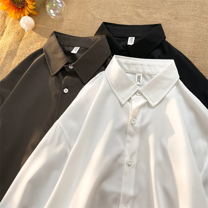 British Preppy Style Men's Long Sleeve Shirt Summer Thin Casual High-End Business Ice Silk Inner Shirt Trendy Loose Fit Shirt
British Preppy Style Men's Long Sleeve Shirt Summer Thin Casual High-End Business Ice Silk Inner Shirt Trendy Loose Fit Shirt