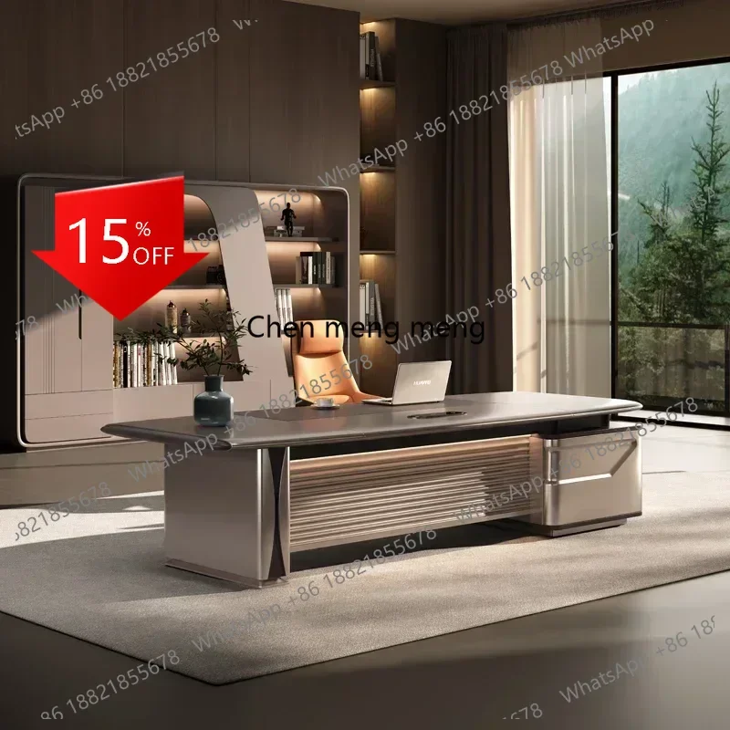 Room Desks Gaming Table With LED Light Strip Desk Office Furniture Modern Light Luxury President Boss Tables Computer Desk
Room Desks Gaming Table With LED Light Strip Desk Office Furniture Modern Light Luxury President Boss Tables Computer Desk