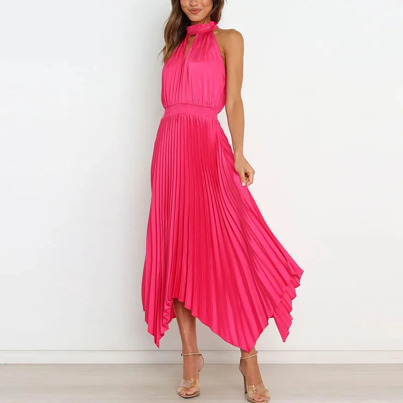 Chic Women Summer Solid Off Shoulder Party Dress Fashion Draped Pleated Long Dress 2023 Loose Sleeveless Hollow Halter Dresses
Chic Women Summer Solid Off Shoulder Party Dress Fashion Draped Pleated Long Dress 2023 Loose Sleeveless Hollow Halter Dresses