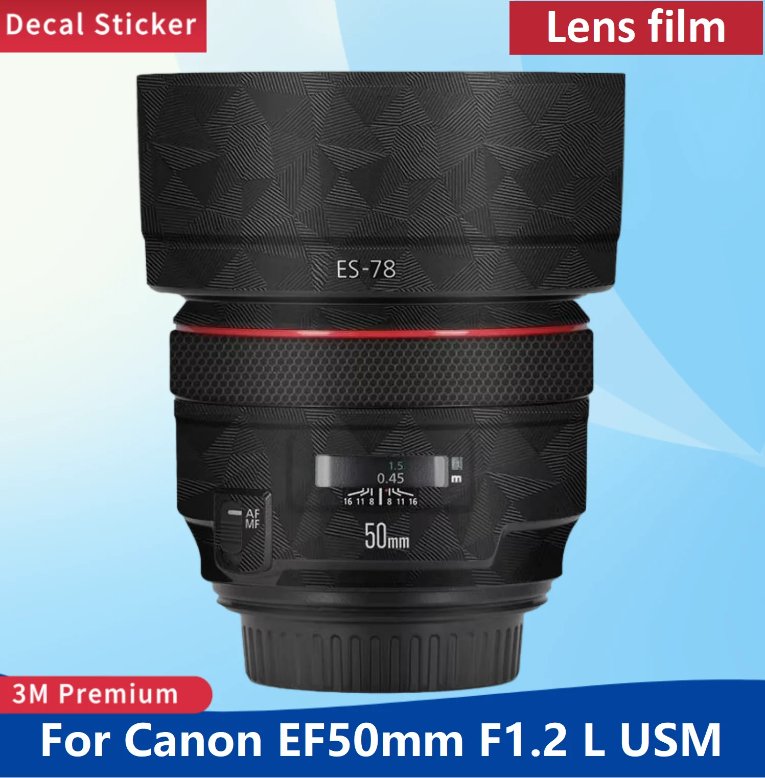 EF 50mm F1.2 L USM Lens Sticker Protective Film Anti-Scratch Body Protector Skin For Canon Lens ef50
EF 50mm F1.2 L USM Lens Sticker Protective Film Anti-Scratch Body Protector Skin For Canon Lens ef50