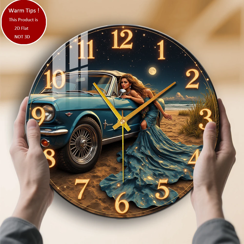 Настенные часы из закаленного стекла, винтажное автомобильное элегантное платье, пляжное лунное ночное платье, подходит для декора стен или настольного дисплея в любом месте
Настенные часы из закаленного стекла, винтажное автомобильное элегантное платье, пляжное лунное ночное платье, подходит для декора стен или настольного дисплея в любом месте
