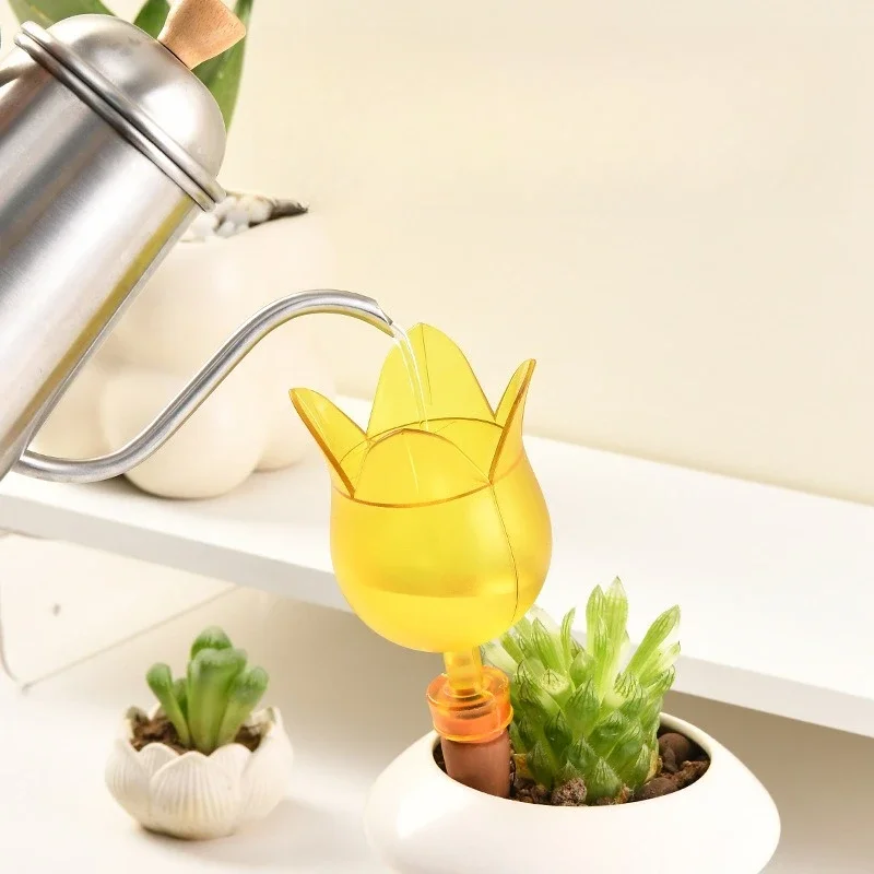 Water-Saving Watering Pot for Trip Creative Tulip Shaped Automatic Lazy Watering Tool Smart Dripper Water Seepage Device
Water-Saving Watering Pot for Trip Creative Tulip Shaped Automatic Lazy Watering Tool Smart Dripper Water Seepage Device