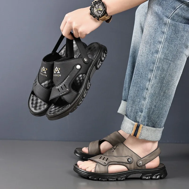 Men's Summer sandals outdoor 2024 New Men's Sandals Men Leather Beach Shoes Casual Men Shoes Fashion Slippers Sandals Mens Shoes
Men's Summer sandals outdoor 2024 New Men's Sandals Men Leather Beach Shoes Casual Men Shoes Fashion Slippers Sandals Mens Shoes