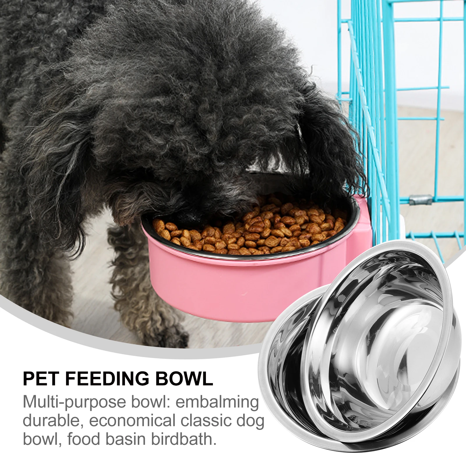 2pcs Stainless Steel Bowl Non-Slip Pet Feeding Bowl Food Water Accessories Durable Mirror Polished Dog Cat Metal Birdbath Basin
2pcs Stainless Steel Bowl Non-Slip Pet Feeding Bowl Food Water Accessories Durable Mirror Polished Dog Cat Metal Birdbath Basin
