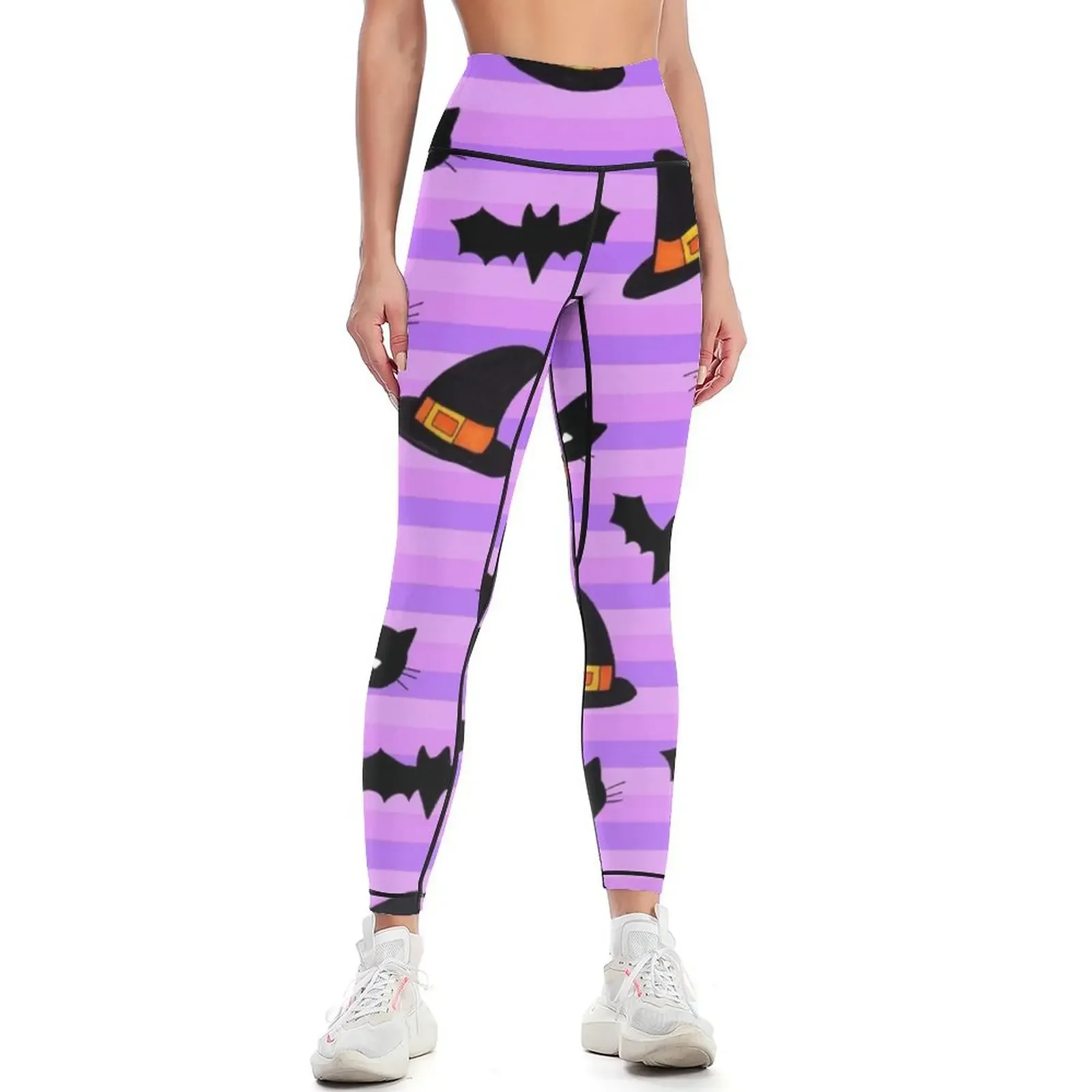 Cats, Bats and Hats Halloween Pattern on Pink and Purple Leggings Sports female sporty woman gym Womens Leggings
Cats, Bats and Hats Halloween Pattern on Pink and Purple Leggings Sports female sporty woman gym Womens Leggings