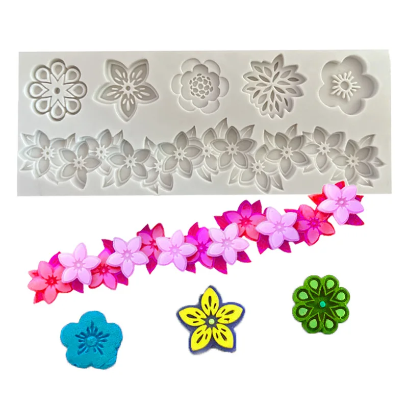Small Flower Garland Fondant Cake Silicone Molds Cake Decoration DIY Baking Tools Flowers Rose Daisy Chocolate Mold Soap Mould
Small Flower Garland Fondant Cake Silicone Molds Cake Decoration DIY Baking Tools Flowers Rose Daisy Chocolate Mold Soap Mould