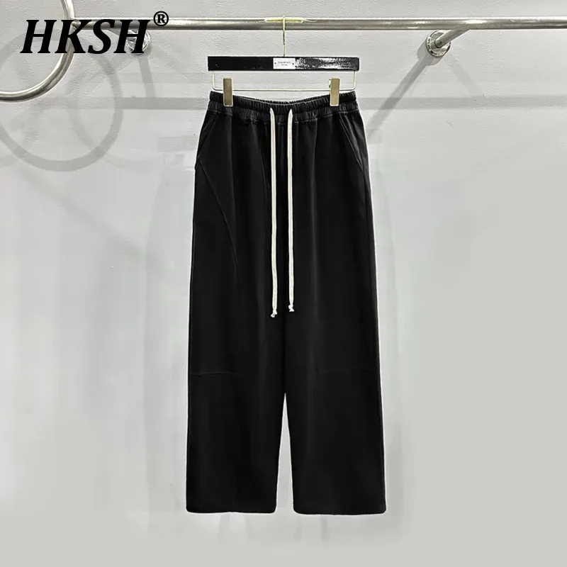 HKSH Summer New Women Trendy High Street Simple Style Casual Chic Drawstring Elastic Waist Patchwork Loose Wide Leg Pants HK6375
HKSH Summer New Women Trendy High Street Simple Style Casual Chic Drawstring Elastic Waist Patchwork Loose Wide Leg Pants HK6375
