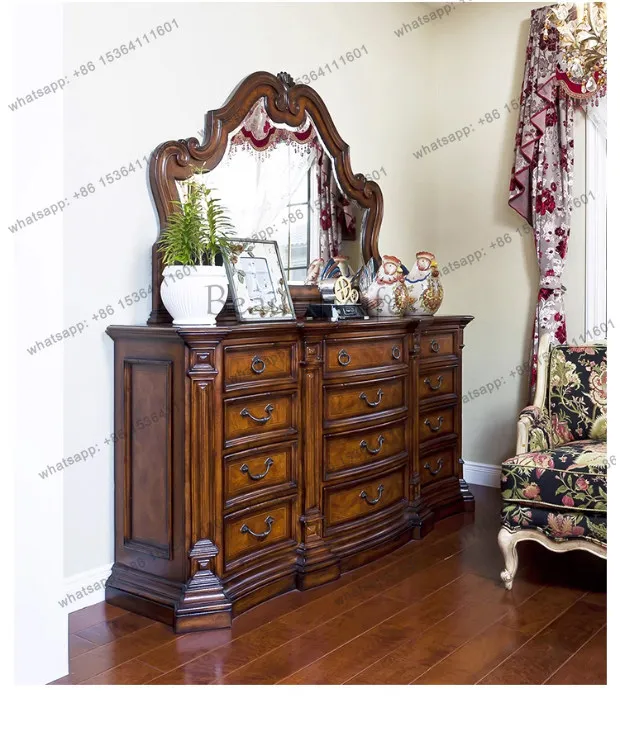 American solid wood nine-bucket storage cabinet European style carved bedroom vintage storage cabinet
American solid wood nine-bucket storage cabinet European style carved bedroom vintage storage cabinet