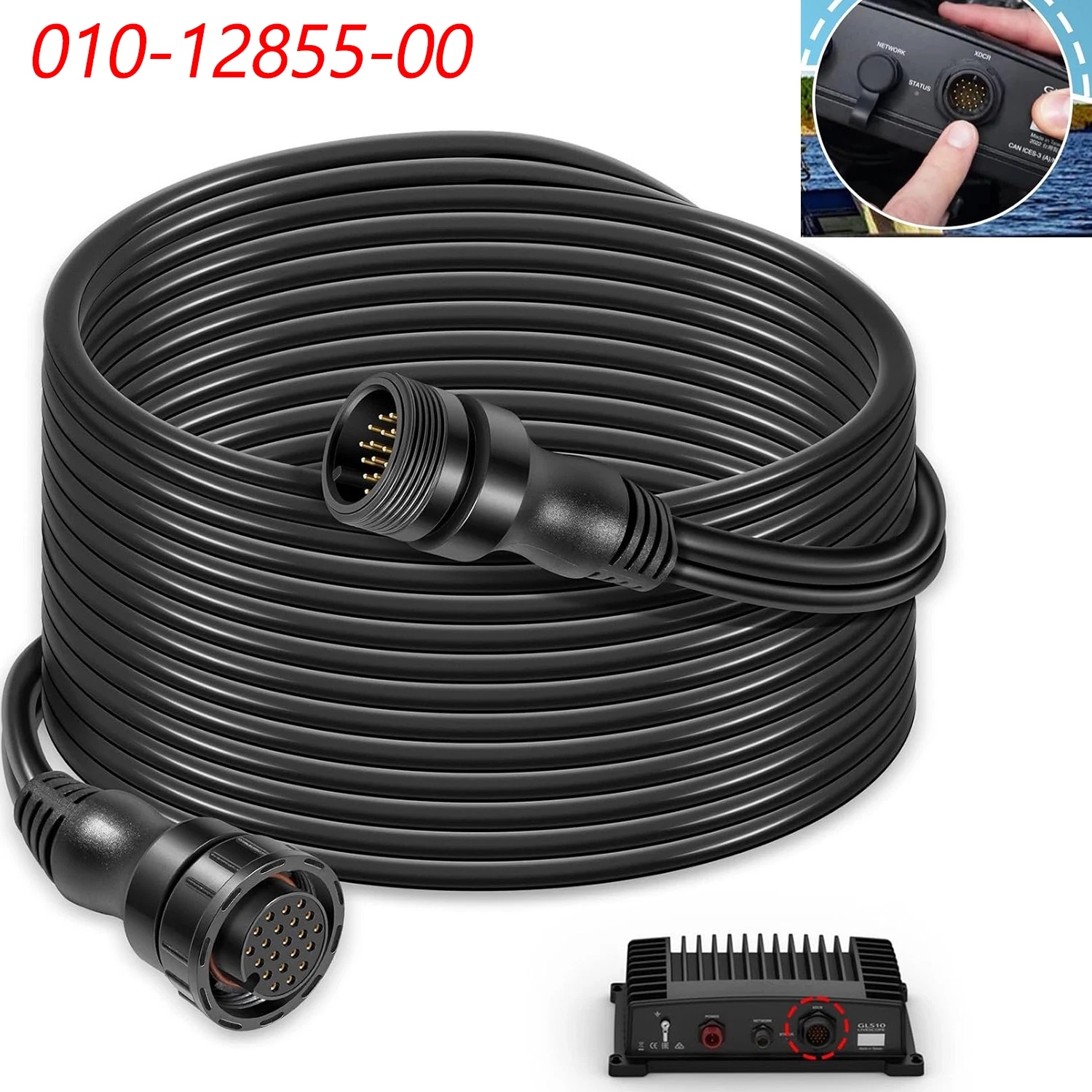 010-12855-00 10-Feet 21-pin Panoptix LiveScope Transducer Extension Cable for Garmin GLS 10 Sonar Module, Panoptix LiveScope™
010-12855-00 10-Feet 21-pin Panoptix LiveScope Transducer Extension Cable for Garmin GLS 10 Sonar Module, Panoptix LiveScope™