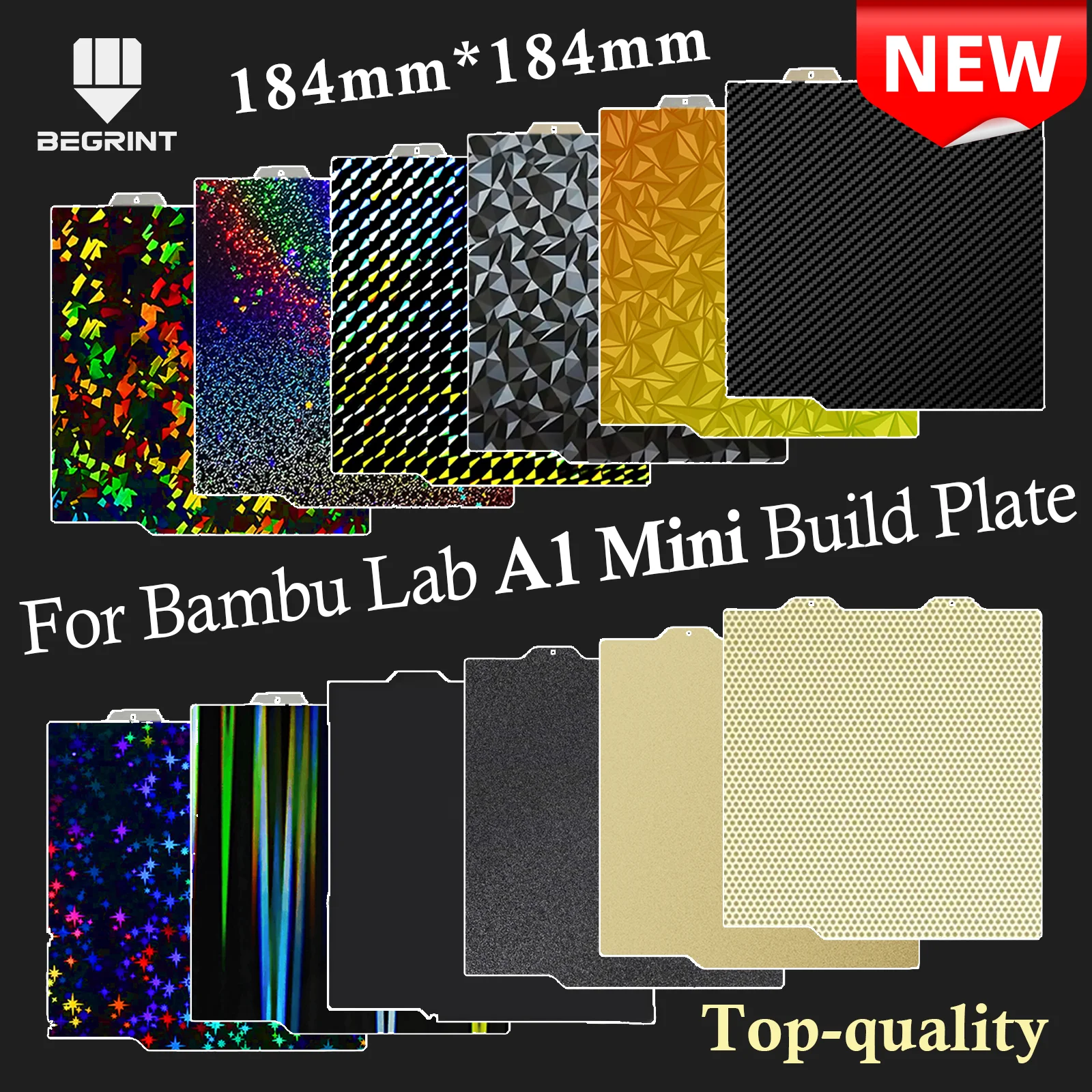 For Bambu Lab A1 Mini Build Plate Double Sided H1H PEY PEO PET PEI Bed Spring Steel Sheet Pei Sheet 184x184 for Bambulab A1 Mini
For Bambu Lab A1 Mini Build Plate Double Sided H1H PEY PEO PET PEI Bed Spring Steel Sheet Pei Sheet 184x184 for Bambulab A1 Mini