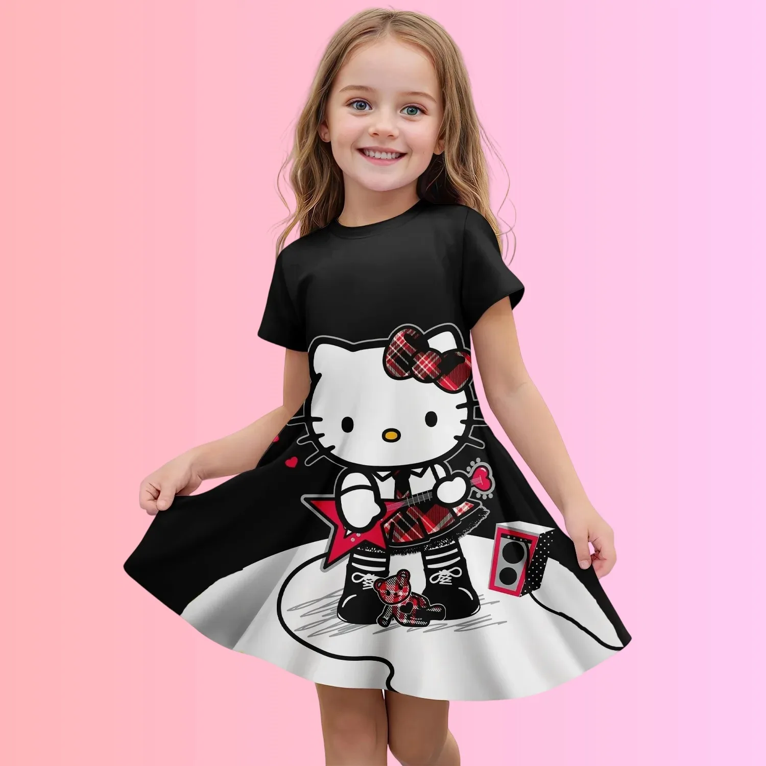 3D Printed Sanrio Fashion Cartoon Pattern Cute Short Sleeved Dress Cosplay Youth Girl Clothes hello kitty Clothes Sweet
3D Printed Sanrio Fashion Cartoon Pattern Cute Short Sleeved Dress Cosplay Youth Girl Clothes hello kitty Clothes Sweet