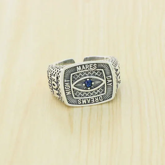 925 Sterling Silver Men's Ring Vintage God's Eye Opening Adjustable Fashion Men Fashion European and American Eyes Men's Ring
925 Sterling Silver Men's Ring Vintage God's Eye Opening Adjustable Fashion Men Fashion European and American Eyes Men's Ring