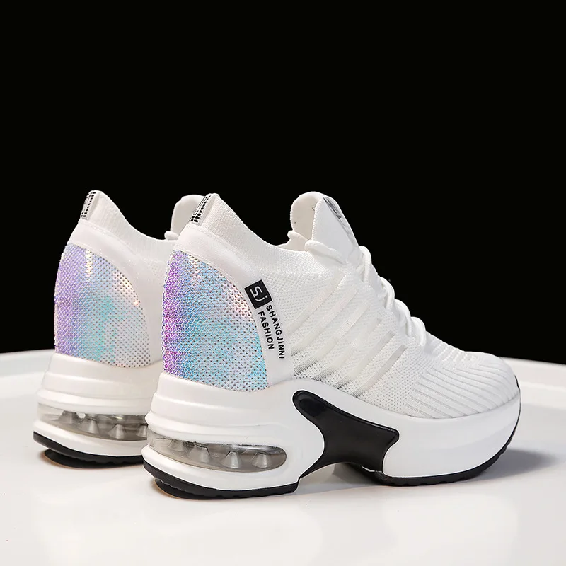 2025 Spring Sequined Casual Shoes Women's Sneakers Ladies Platform Heels Wedges Height Increasing Knitted Women Vulcanized Shoes
2025 Spring Sequined Casual Shoes Women's Sneakers Ladies Platform Heels Wedges Height Increasing Knitted Women Vulcanized Shoes