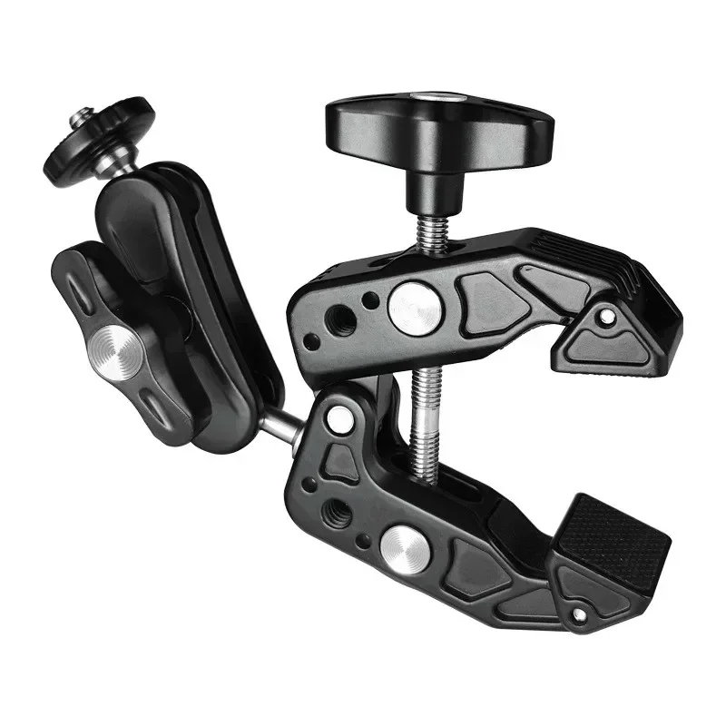 Metal Super Clamp with 360° Ball Head Magic Arm Clamp with 1/4" 3/8" Hole for DSLR Camera Monitor LED Light Mic
Metal Super Clamp with 360° Ball Head Magic Arm Clamp with 1/4" 3/8" Hole for DSLR Camera Monitor LED Light Mic