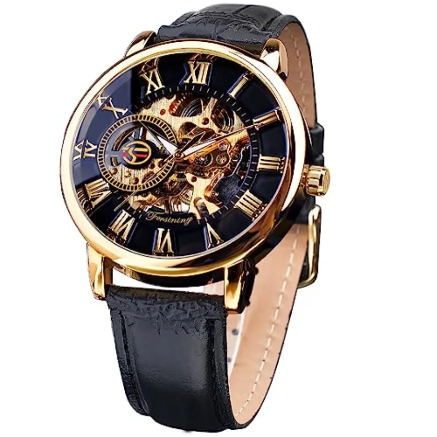 FORSINING Men's Skeleton Watch Steampunk Watch Mechanical Watch for Men Minimalist Retro Design Mechanical Skeleton Wrist Watch
FORSINING Men's Skeleton Watch Steampunk Watch Mechanical Watch for Men Minimalist Retro Design Mechanical Skeleton Wrist Watch