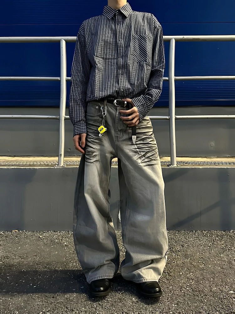 Seenlt Men's American Retro Waed Loose Straight Leg Casual Jeans mid Waist Wide Leg Pants Casual Leisure Denim Trousers
Seenlt Men's American Retro Waed Loose Straight Leg Casual Jeans mid Waist Wide Leg Pants Casual Leisure Denim Trousers