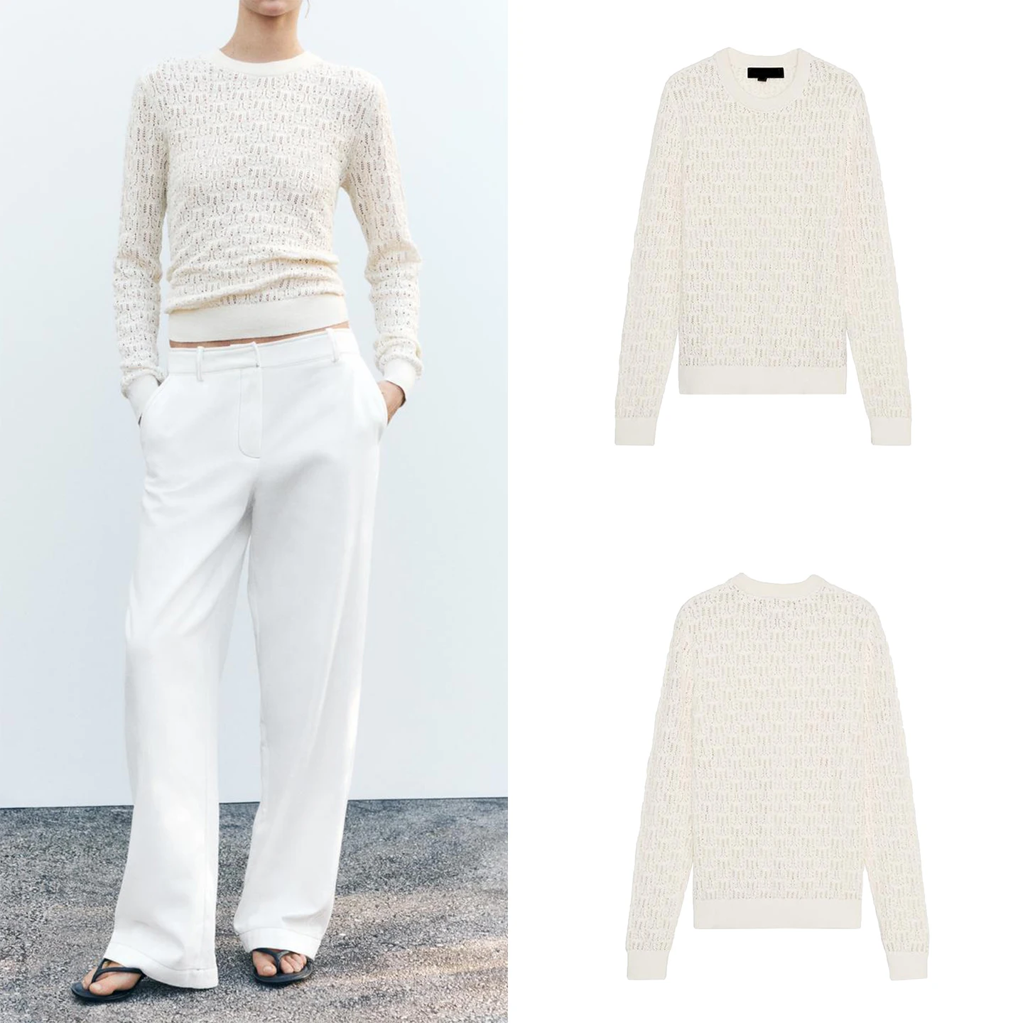 Модный вязаный топ с вырезами, простой дизайн, осенняя новинка, женская одежда, круглый вырез, длинный рукав Z...
Модный вязаный топ с вырезами, простой дизайн, осенняя новинка, женская одежда, круглый вырез, длинный рукав Z...