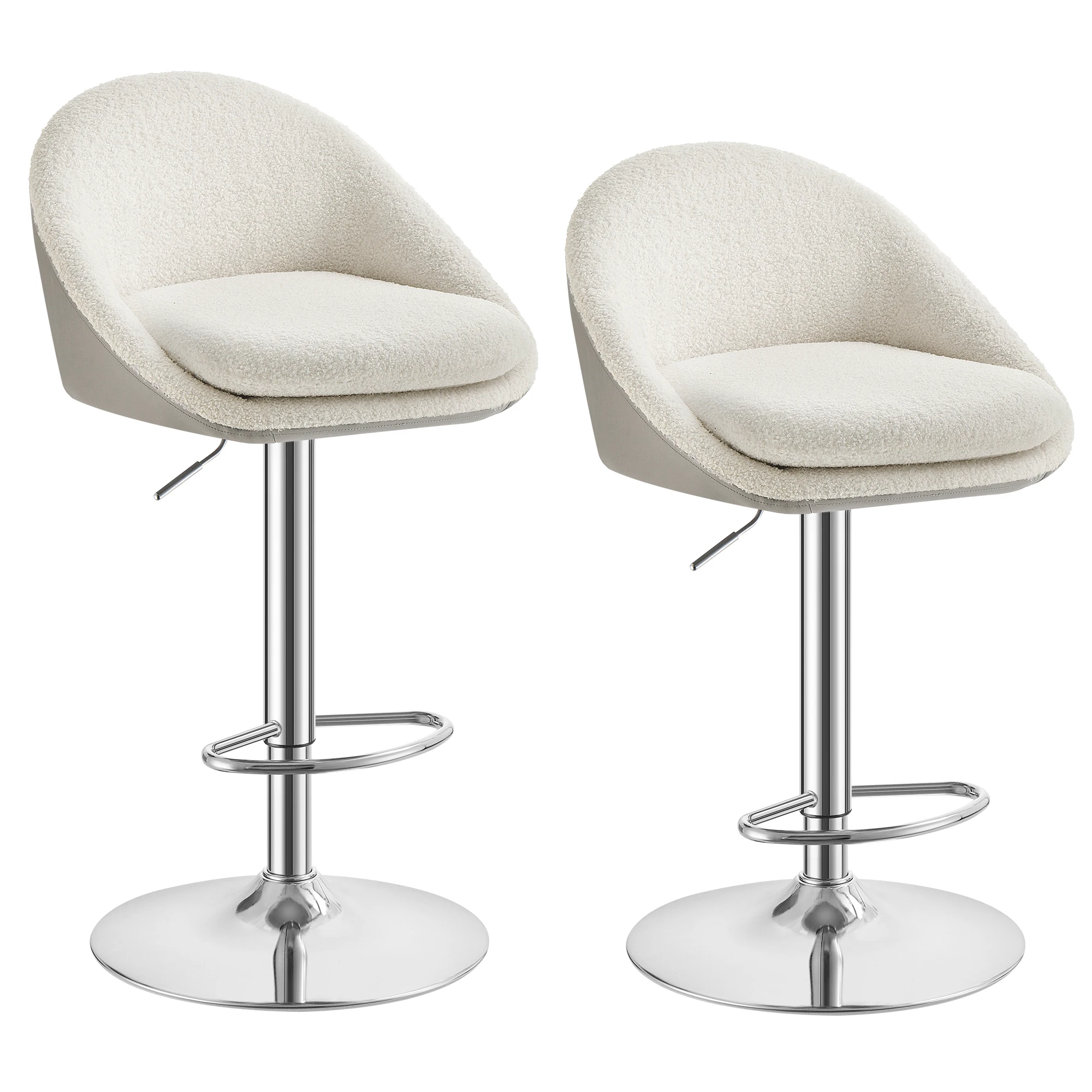 New Set of 2 Height Adjustable 360° Swivel Kitchen Chair Footrest Steel Bar Stools
New Set of 2 Height Adjustable 360° Swivel Kitchen Chair Footrest Steel Bar Stools
