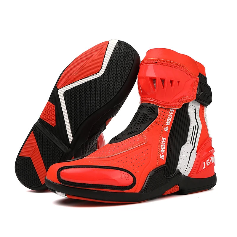 Motorcycle Boots Men Racing Riding Shoes Breathable Anti Slip TPU Protective High Top Motorbike Boots Side Zipper Rubber Sole
Motorcycle Boots Men Racing Riding Shoes Breathable Anti Slip TPU Protective High Top Motorbike Boots Side Zipper Rubber Sole