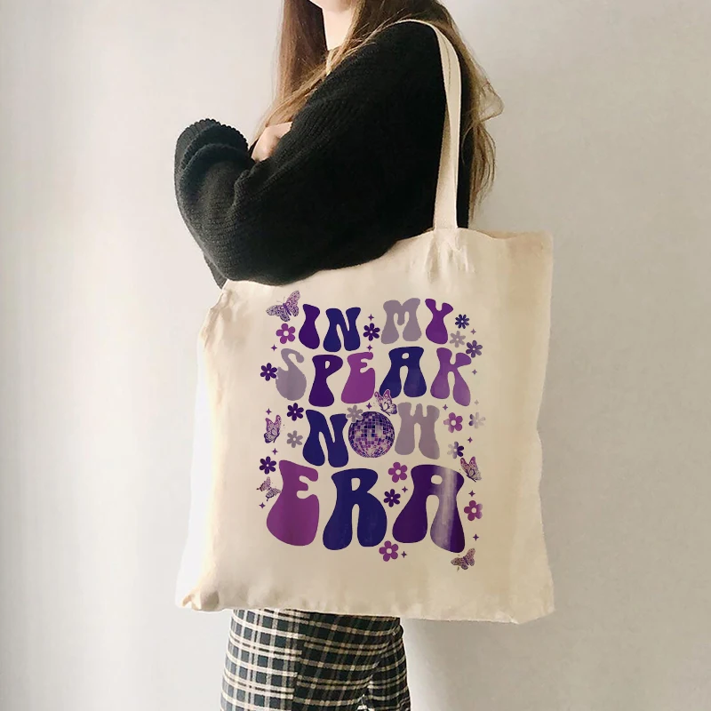 In My Speak Now Era Pattern Canvas Tote Bag Fine Stitching Xmas Gift for Teacher Folding Shopping Bag Women Large Capacity Bag
In My Speak Now Era Pattern Canvas Tote Bag Fine Stitching Xmas Gift for Teacher Folding Shopping Bag Women Large Capacity Bag