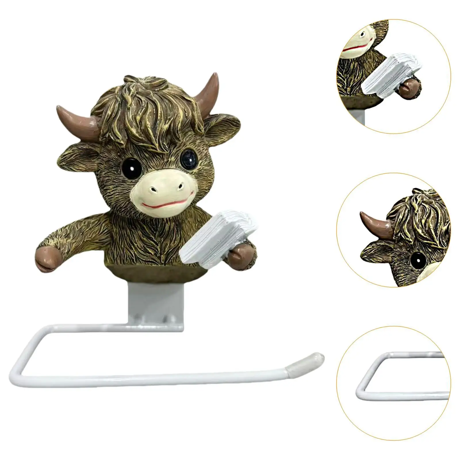 Farmhouse Paper Holder Stand Animal Motif Resin Wall Mounted Tissue Dispenser Compact Organizer for Bathroom and Kitchen
Farmhouse Paper Holder Stand Animal Motif Resin Wall Mounted Tissue Dispenser Compact Organizer for Bathroom and Kitchen
