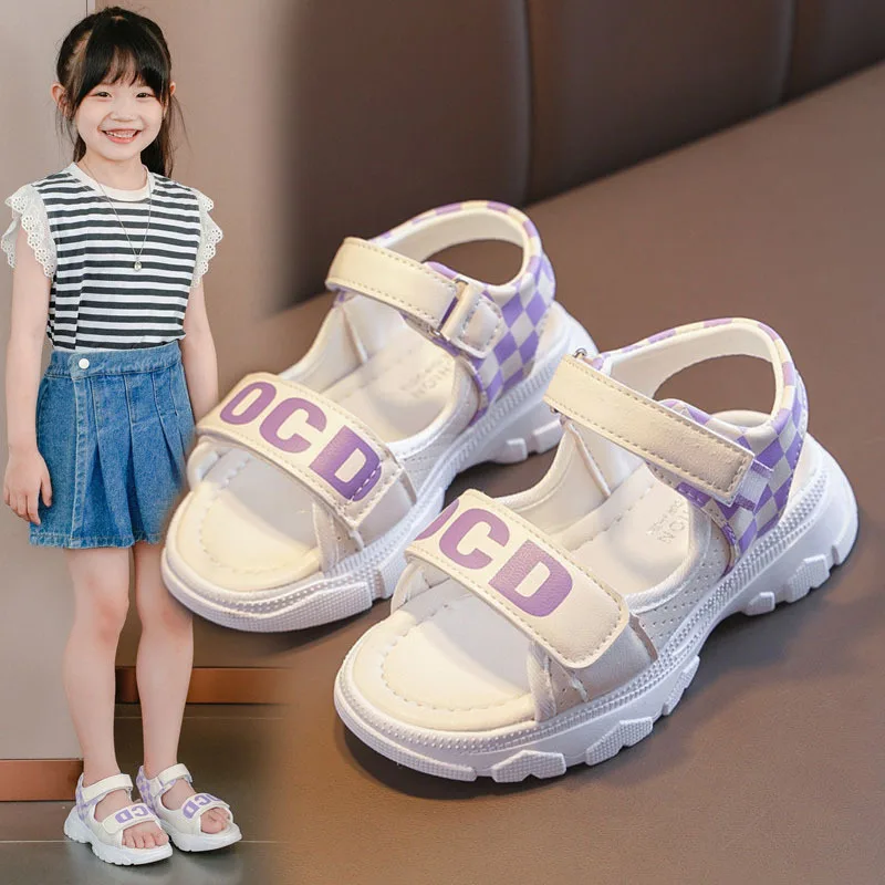 Girls' Sandals Summer 2025 New Sports Open toed Soft soled Children's Beach Shoes Middle and Large Children's and Small Girls' S
Girls' Sandals Summer 2025 New Sports Open toed Soft soled Children's Beach Shoes Middle and Large Children's and Small Girls' S