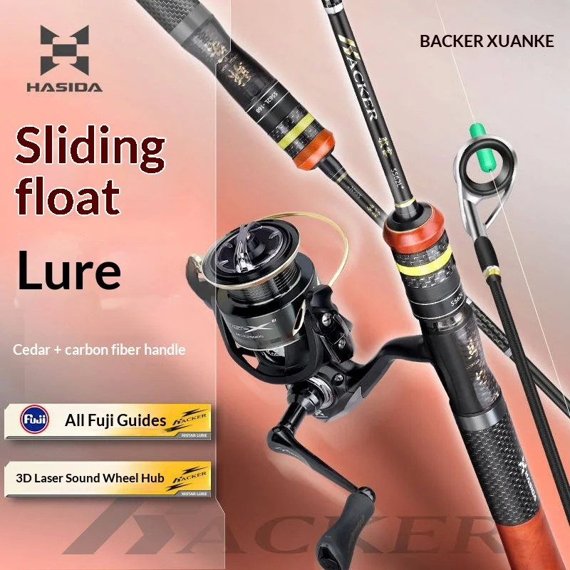 Hasida Hacker New Sliding Float Lure Rod Fuji Guides Carbon Fiber Cedar Handle 3D Reel Seat Lightweight Strength Fishing
Hasida Hacker New Sliding Float Lure Rod Fuji Guides Carbon Fiber Cedar Handle 3D Reel Seat Lightweight Strength Fishing