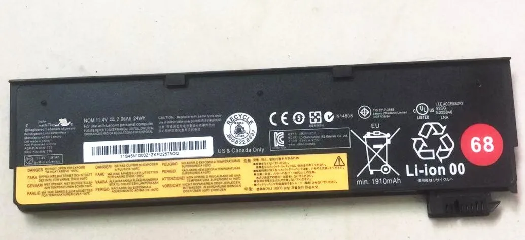 New OEM 45N1126 45N1127 Laptop Battery For Lenovo ThinkPad X240 T440S T440 X250 X260 X270 T450S T460 T450 T450S T550 T560
New OEM 45N1126 45N1127 Laptop Battery For Lenovo ThinkPad X240 T440S T440 X250 X260 X270 T450S T460 T450 T450S T550 T560