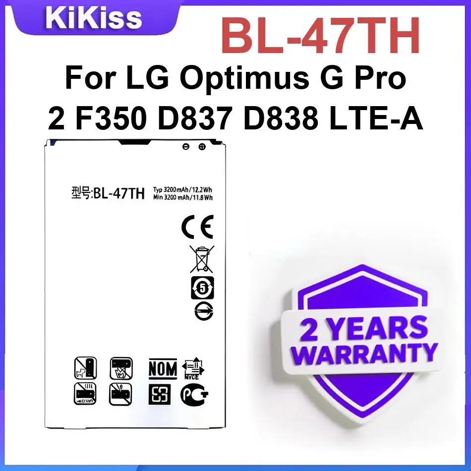 Mobile Phone Battery BL-47TH For LG Optimus G Pro 2 F350 D837 D838 LTE-A High Quanlity Batteries
Mobile Phone Battery BL-47TH For LG Optimus G Pro 2 F350 D837 D838 LTE-A High Quanlity Batteries