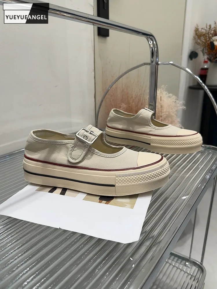 Women Korean Style Classic Vintage Round Toe Low Cut Canvas Shoes Buckle Pumps Thick Soled Shoes Hot Sale Casual Ladies Footwear
Women Korean Style Classic Vintage Round Toe Low Cut Canvas Shoes Buckle Pumps Thick Soled Shoes Hot Sale Casual Ladies Footwear