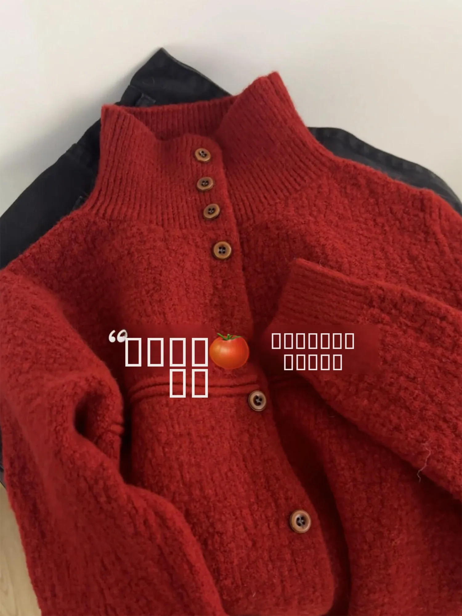 Warm Thiened High Collar Loose Sweater Cardigan Coat ato Red Color Autumn Winter Casual Sle Women's Faion Outerwear
Warm Thiened High Collar Loose Sweater Cardigan Coat ato Red Color Autumn Winter Casual Sle Women's Faion Outerwear
