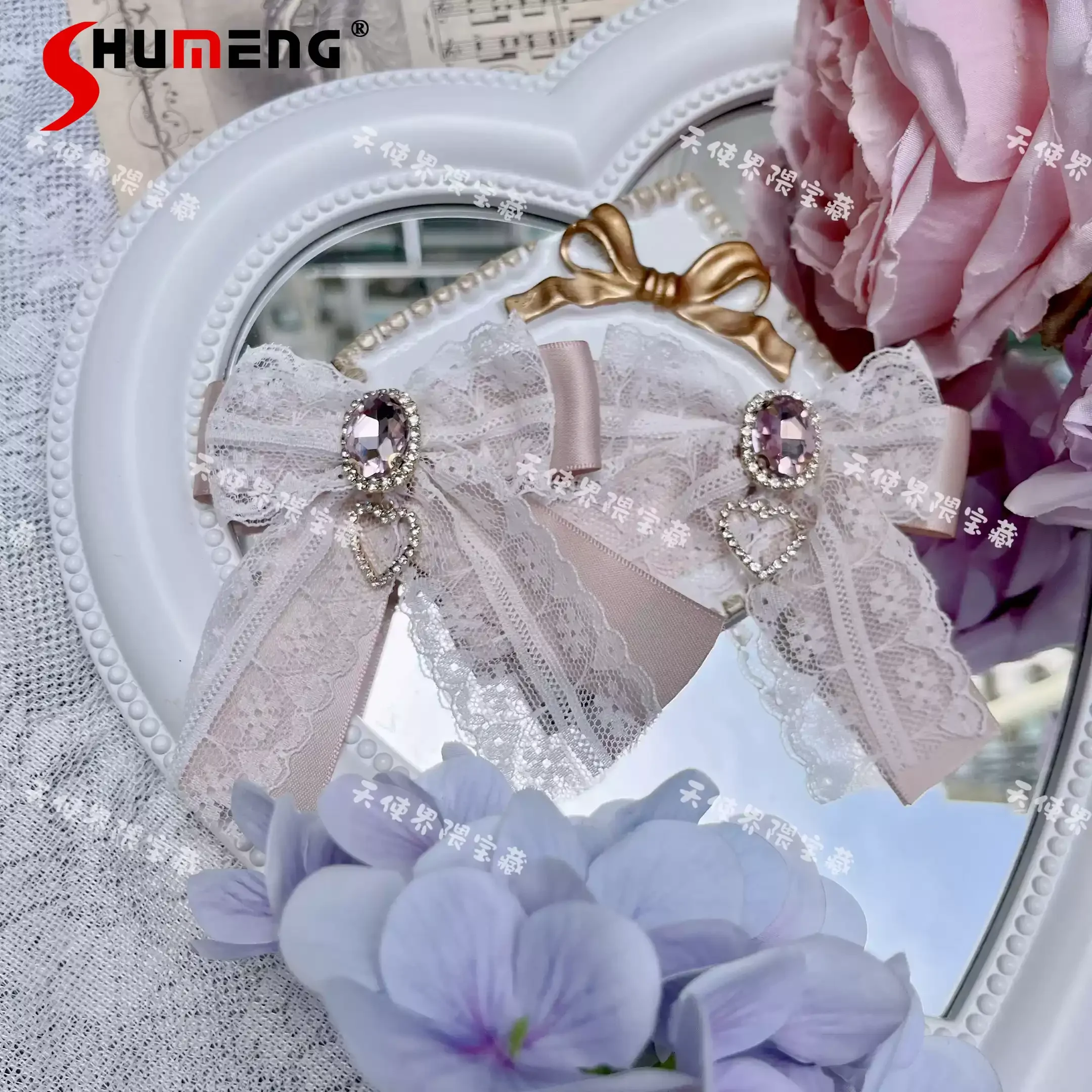 Japanese Style Mass Production Kawaii Girl's Hair Clip Hairpin Heart Diamond Pendant Lace Bow Versatile Lolita Hair Accessories
Japanese Style Mass Production Kawaii Girl's Hair Clip Hairpin Heart Diamond Pendant Lace Bow Versatile Lolita Hair Accessories