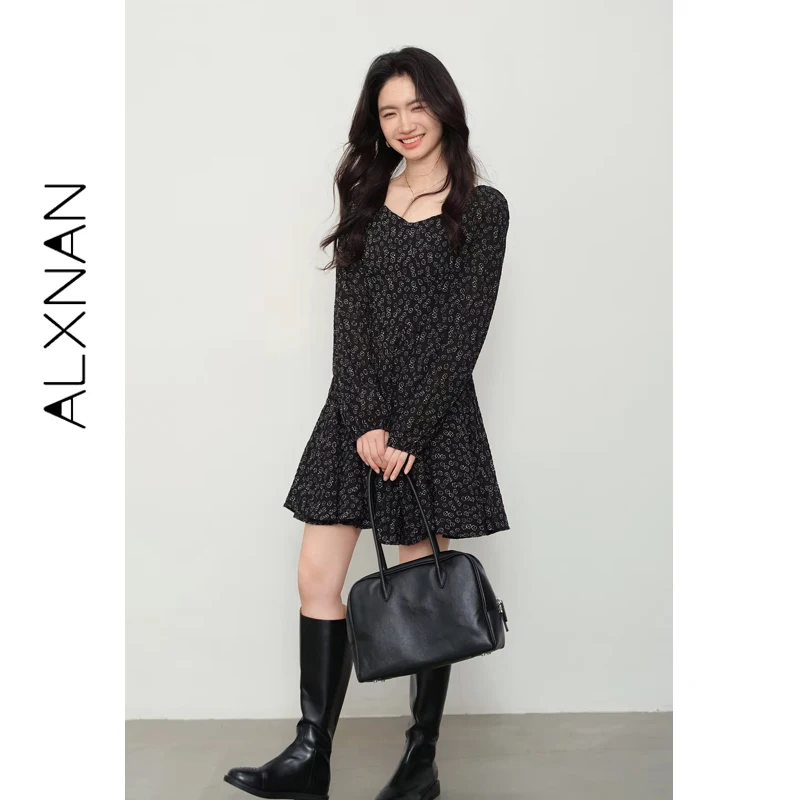 ALXNAN Black Floral Dress Women's Autumn Long Sleeve V-neck Elegant Dress 2025 Fashion French Holiday Office Lady Dresses L57136
ALXNAN Black Floral Dress Women's Autumn Long Sleeve V-neck Elegant Dress 2025 Fashion French Holiday Office Lady Dresses L57136