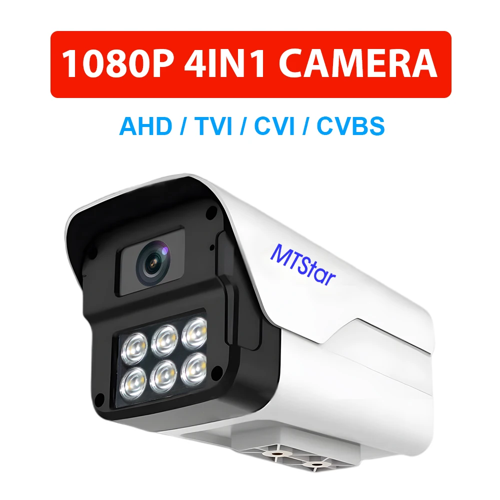 MTStar 1080P AHD/TVI/CVI/Analog 4 IN 1 Color Night virsion bullet camera Waterproof
MTStar 1080P AHD/TVI/CVI/Analog 4 IN 1 Color Night virsion bullet camera Waterproof