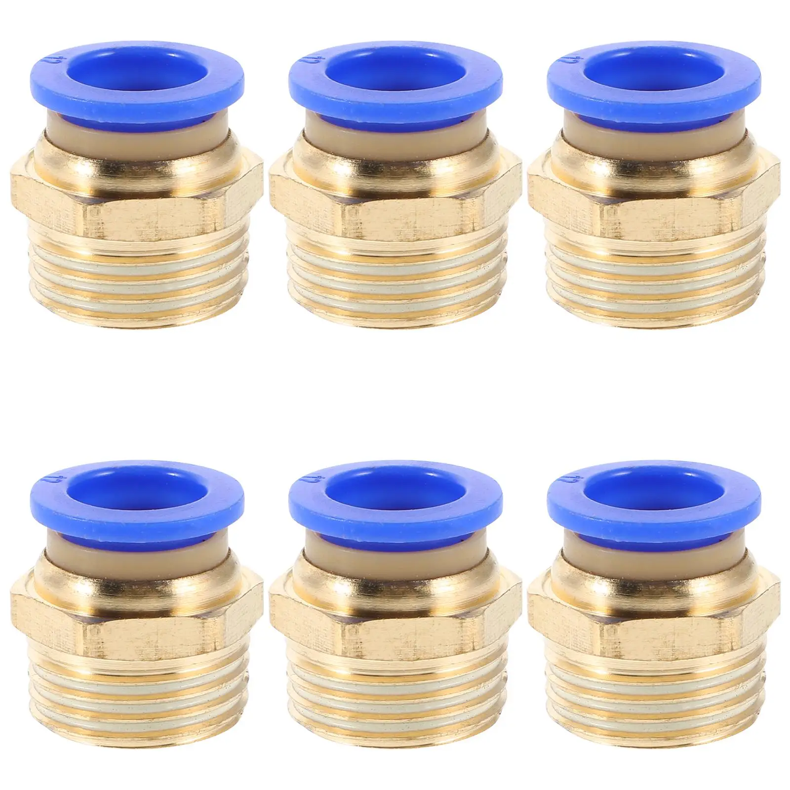 6pcs Pneumatic Quick Connectors Copper Push-in Fittings Thread Air Hose Tubing Metric Coarse Thread Compatible Systems
6pcs Pneumatic Quick Connectors Copper Push-in Fittings Thread Air Hose Tubing Metric Coarse Thread Compatible Systems